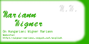 mariann wigner business card